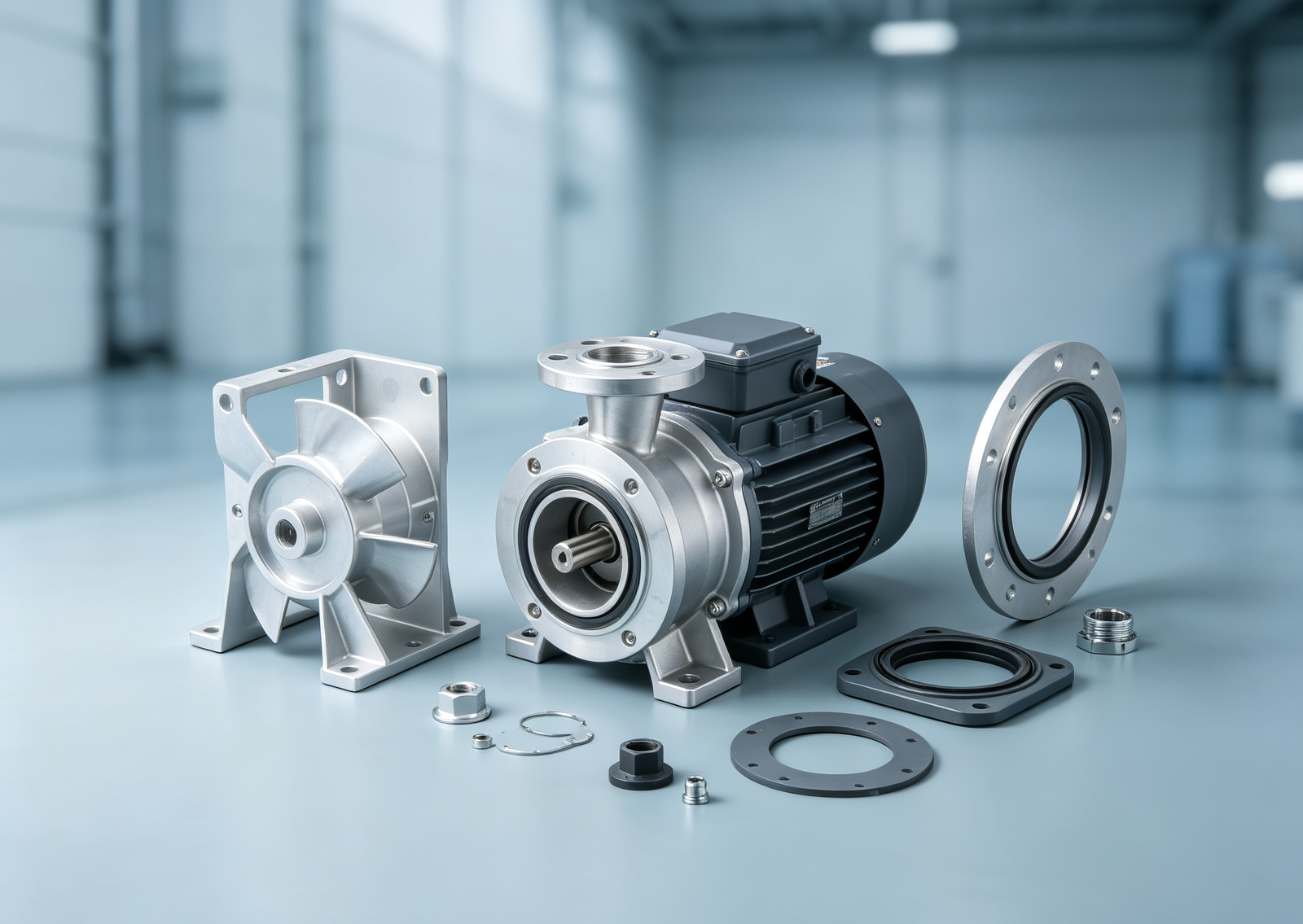 CNC milled valve block and pump components
